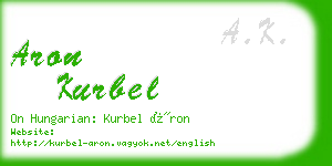 aron kurbel business card